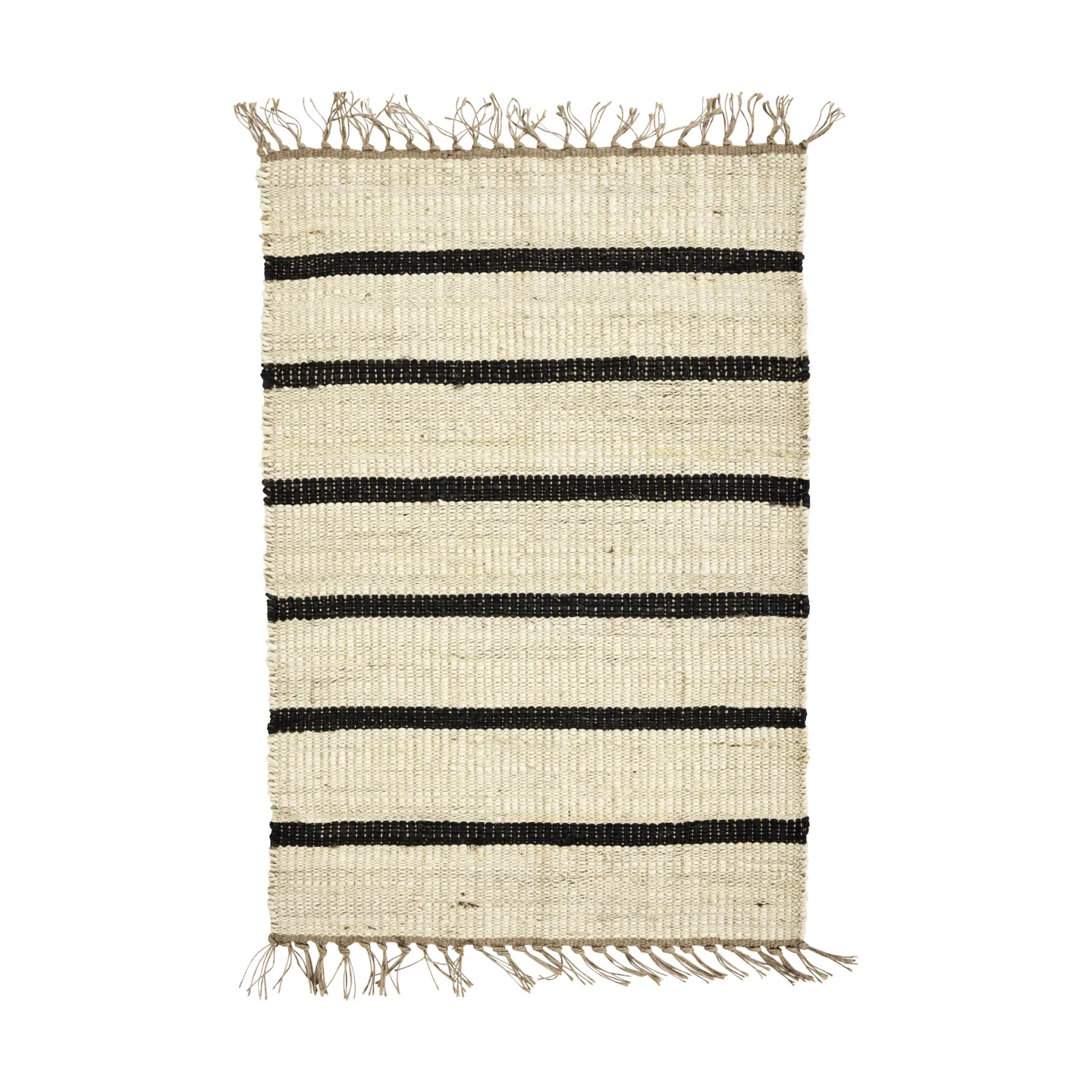 Sima tapete 60x90 cm, Preto-natural House Doctor