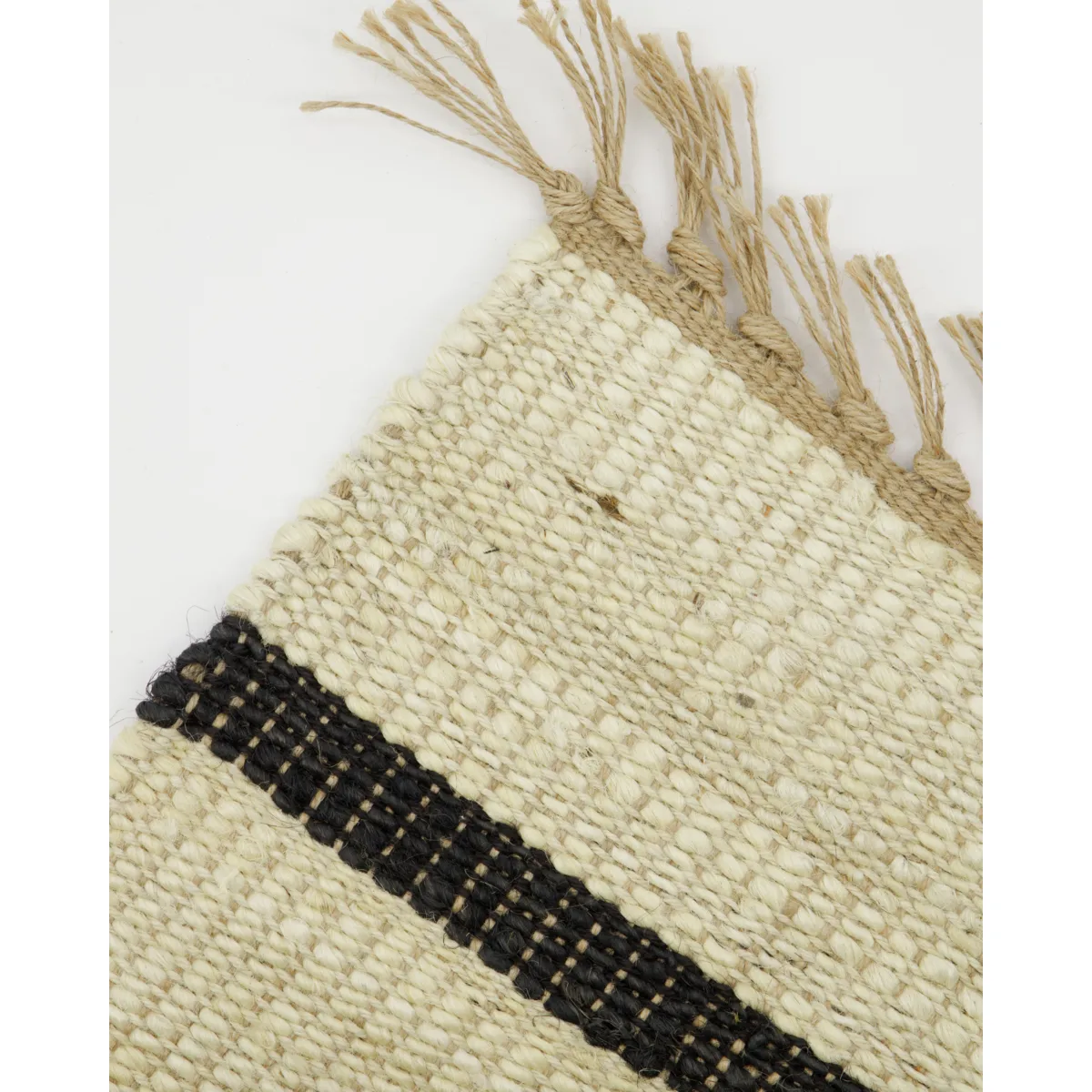 Sima tapete 60x90 cm, Preto-natural House Doctor