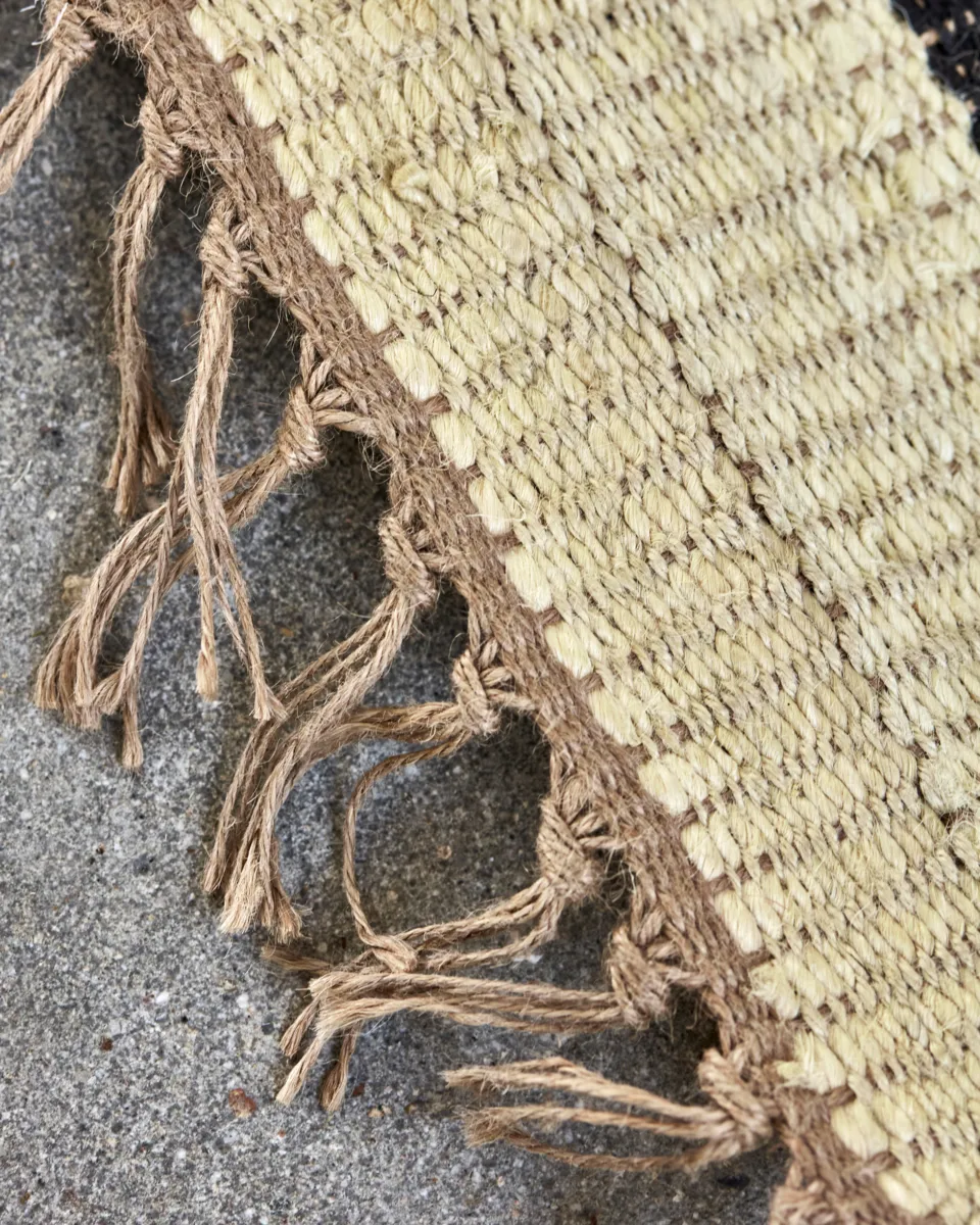 Sima tapete 60x90 cm, Preto-natural House Doctor