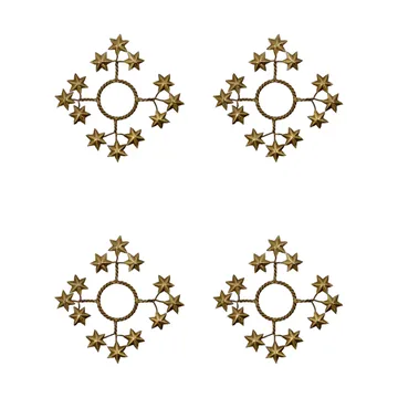 Star anel para vela, pack de 4 - Dourado - House Doctor