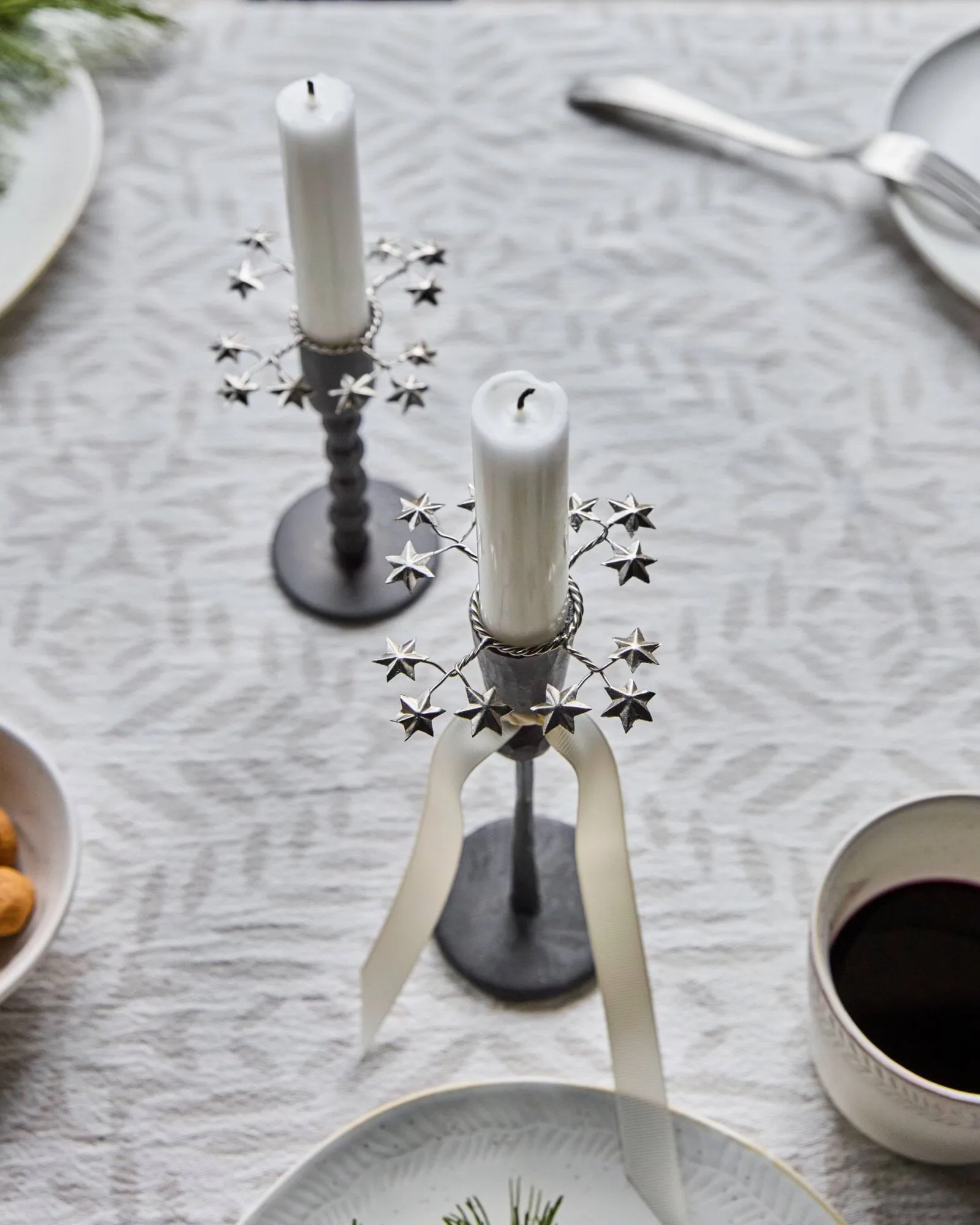 Star anel para vela, pack de 4, Prata House Doctor