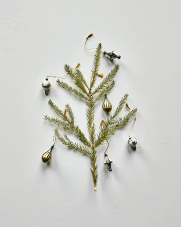 Stero enfeite de Natal 6 peças - Preto, branco, dourado, azul, verde - House Doctor