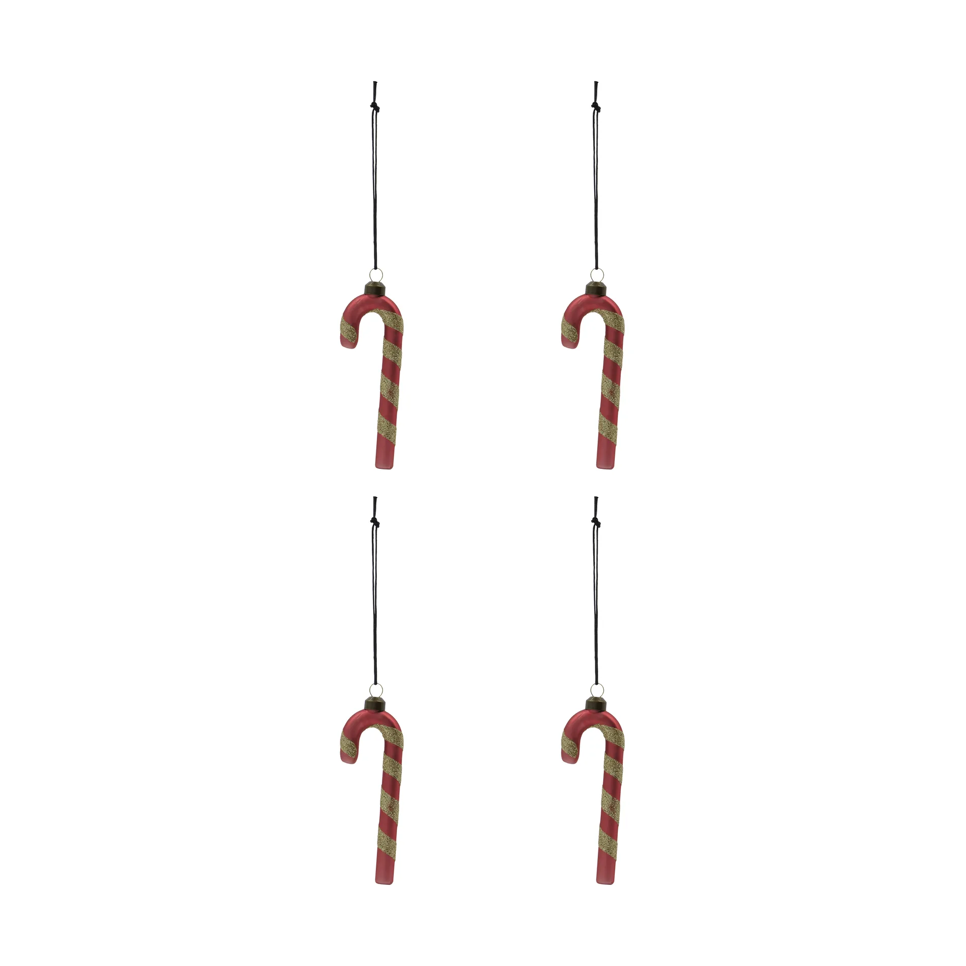 Stick ornamento de Natal 4-pack, Vermelho empoeirado House Doctor