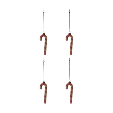 Stick ornamento de Natal 4-pack - Vermelho empoeirado - House Doctor