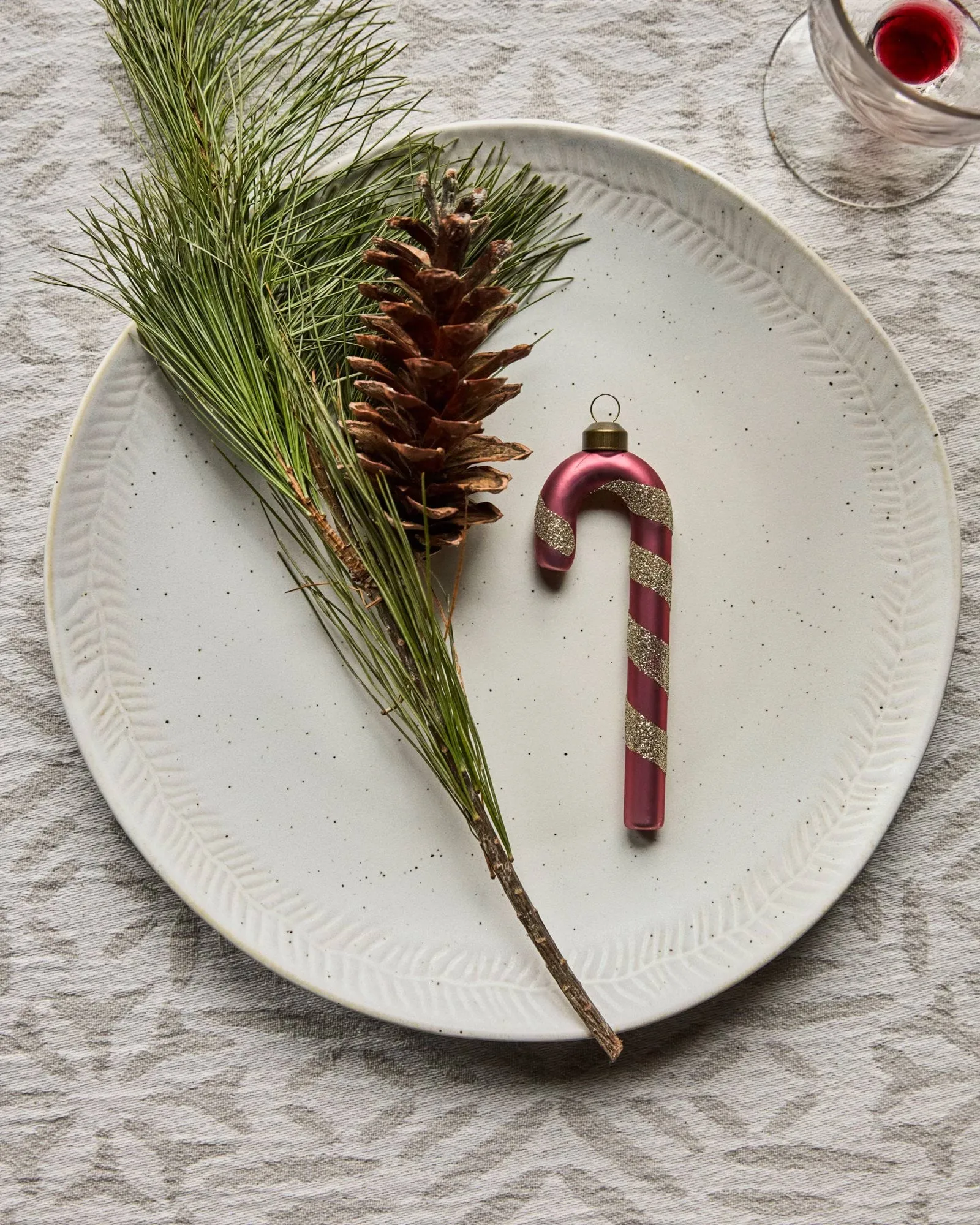 Stick ornamento de Natal 4-pack, Vermelho empoeirado House Doctor
