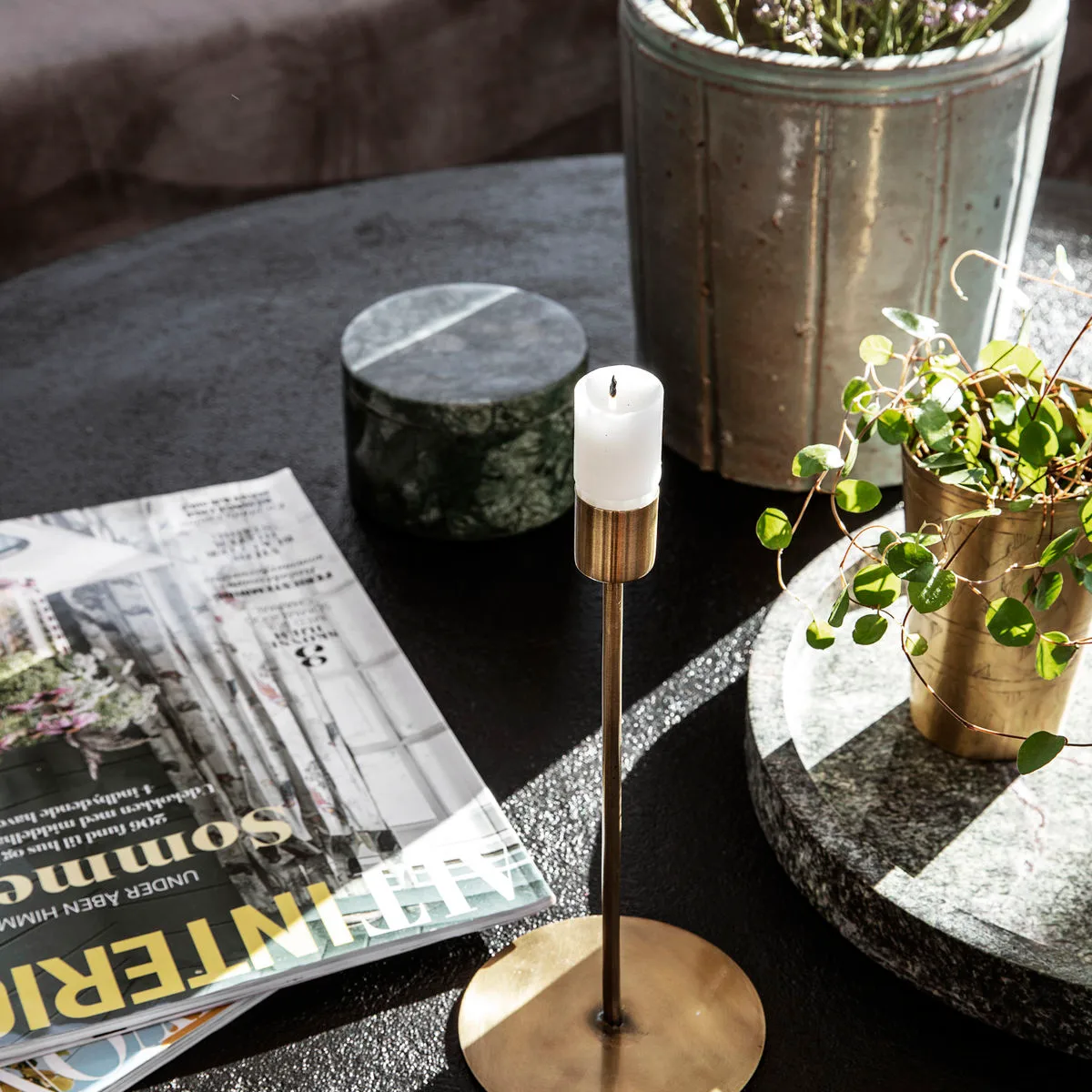 Suporte de velas Anit latão , 20 cm House Doctor