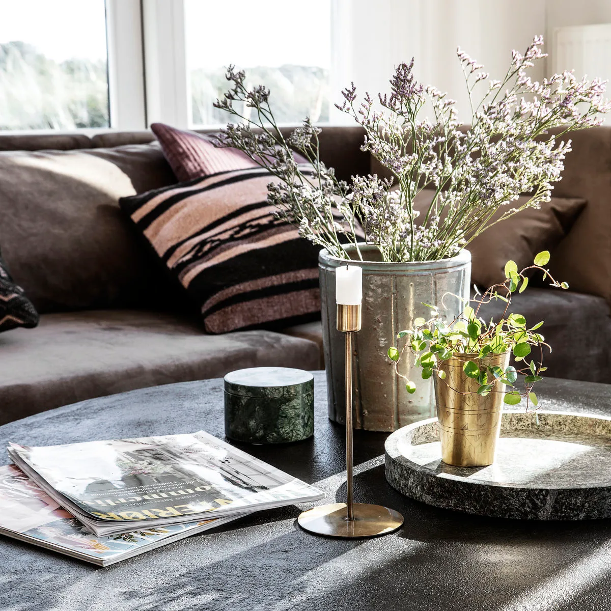 Suporte de velas Anit latão , 20 cm House Doctor