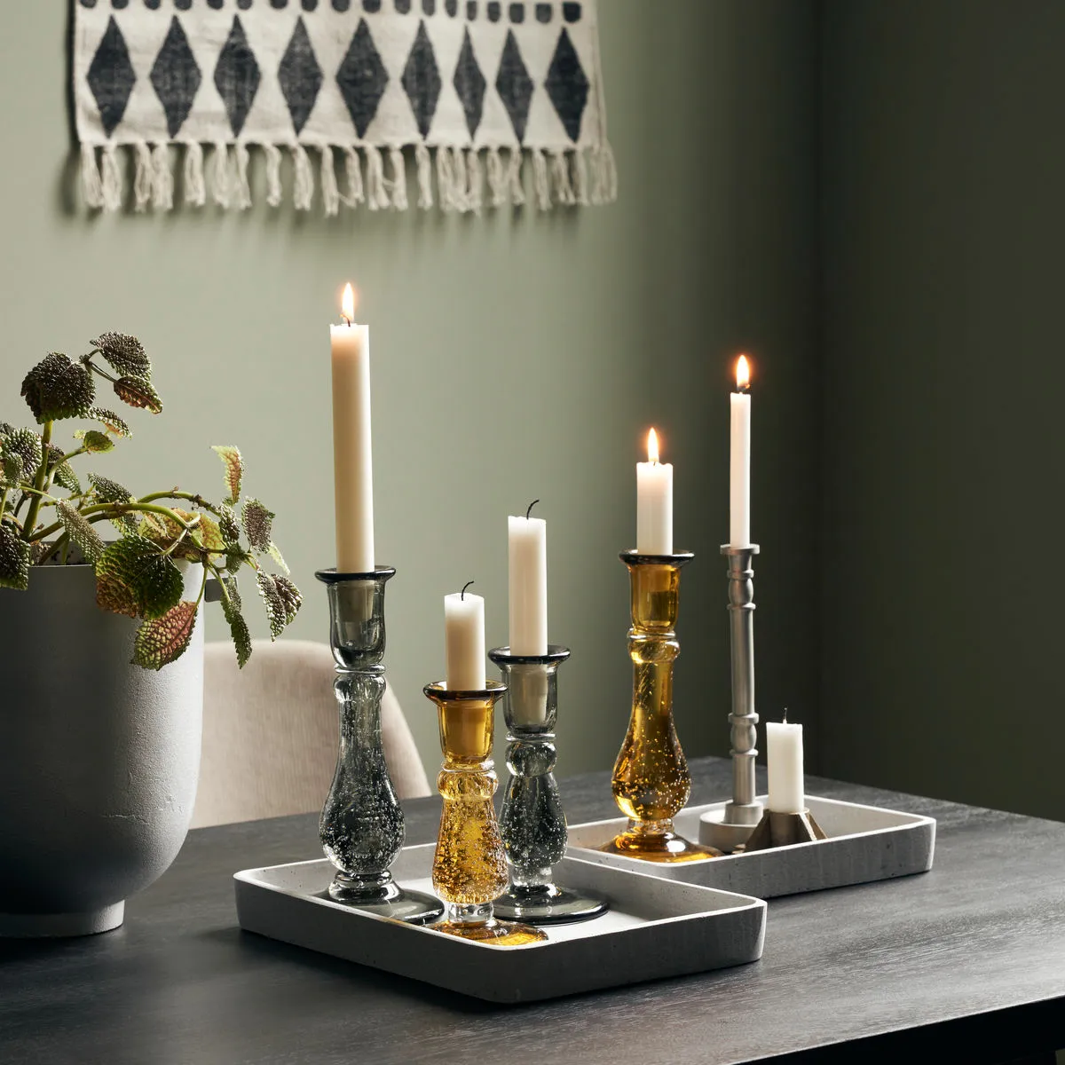 Suporte de velas Glee 22 cm, Âmbar House Doctor