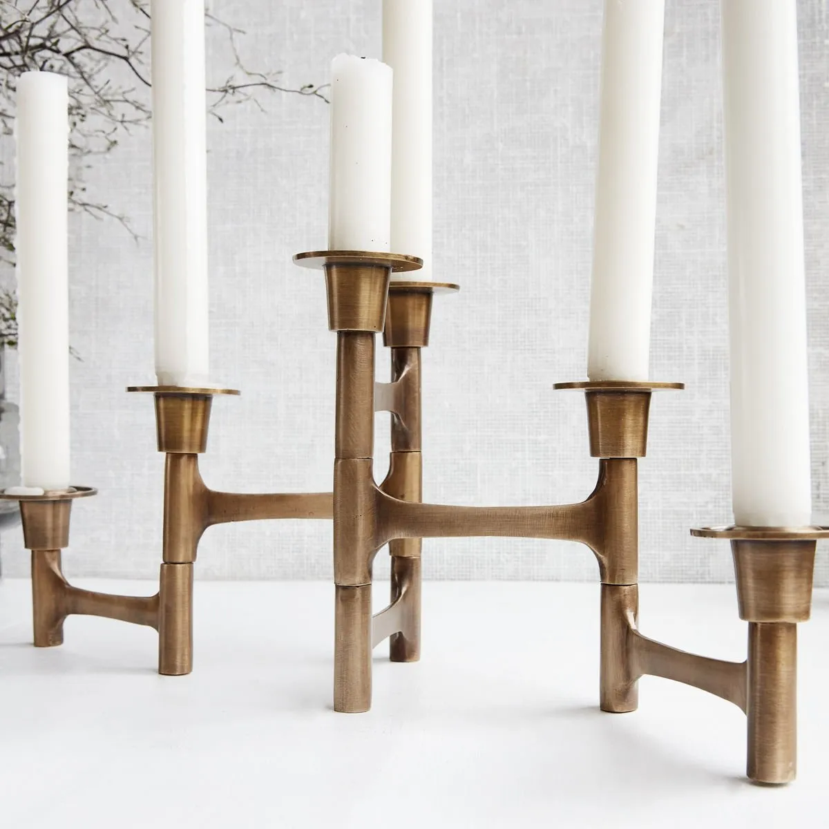 Suporte de velas Move, latão House Doctor