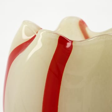 Suporte para velas Gula Ø15 cm - Branco-vermelho - House Doctor