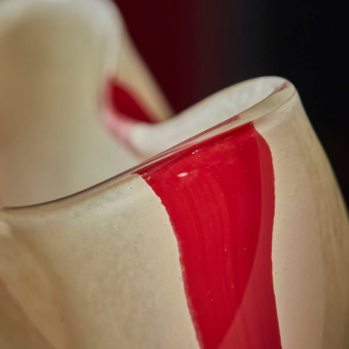 Suporte para velas Gula Ø15 cm, Branco-vermelho House Doctor