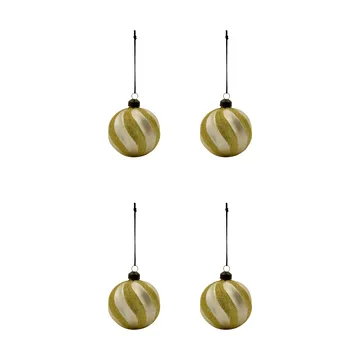Swirl bolas de Natal 4-unidades - Champagne‑ouro - House Doctor