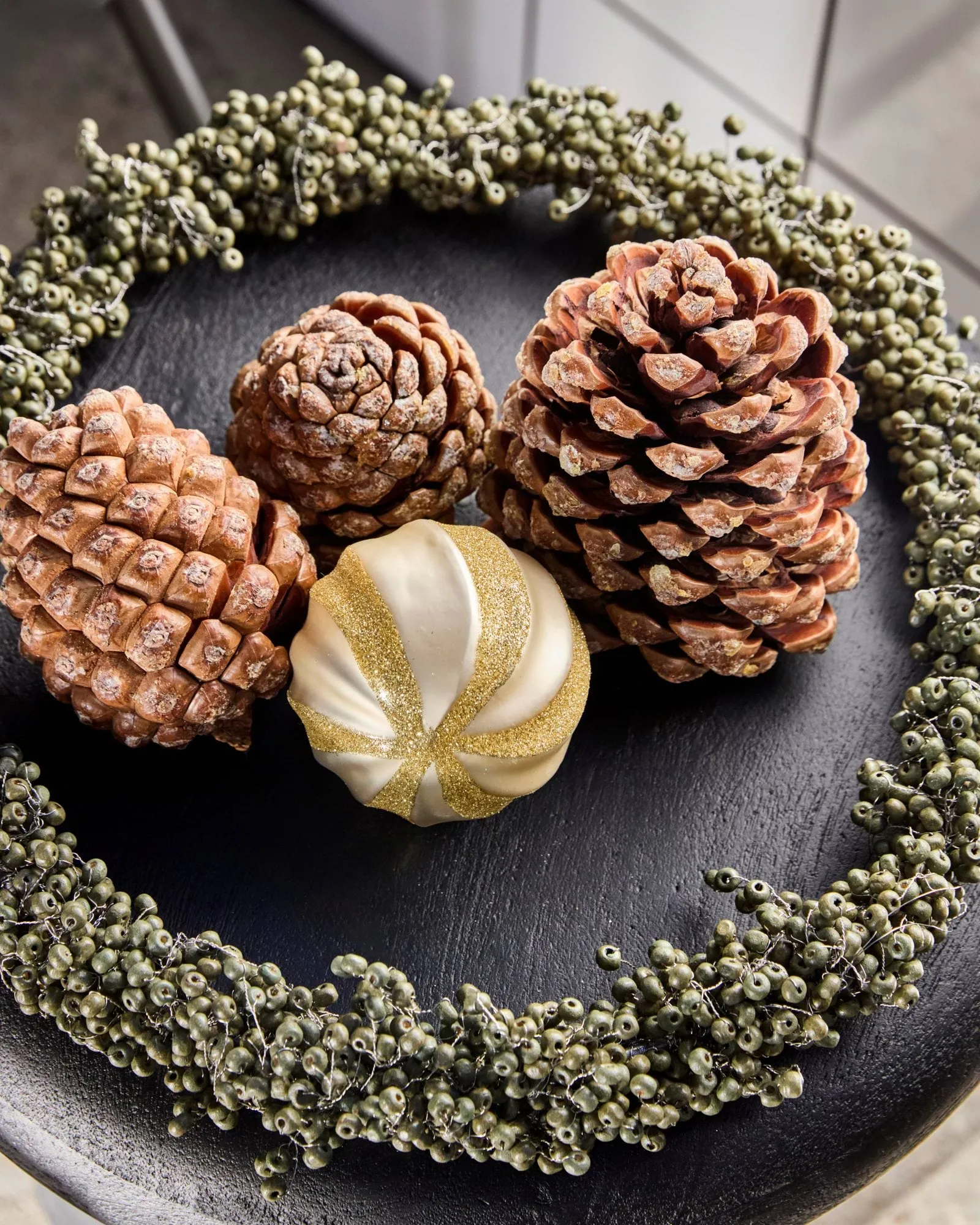 Swirl bolas de Natal 4-unidades, Champagne‑ouro House Doctor