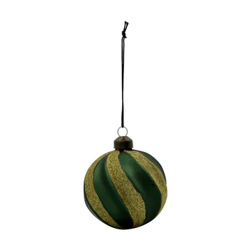 Swirl bolas de Natal 4-unidades - Verde-dourado - House Doctor