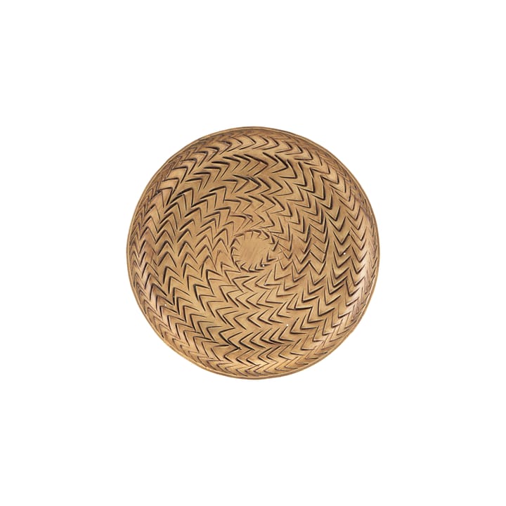 Tabuleiro rattan com acabamento a latão  - 12 cm - House Doctor
