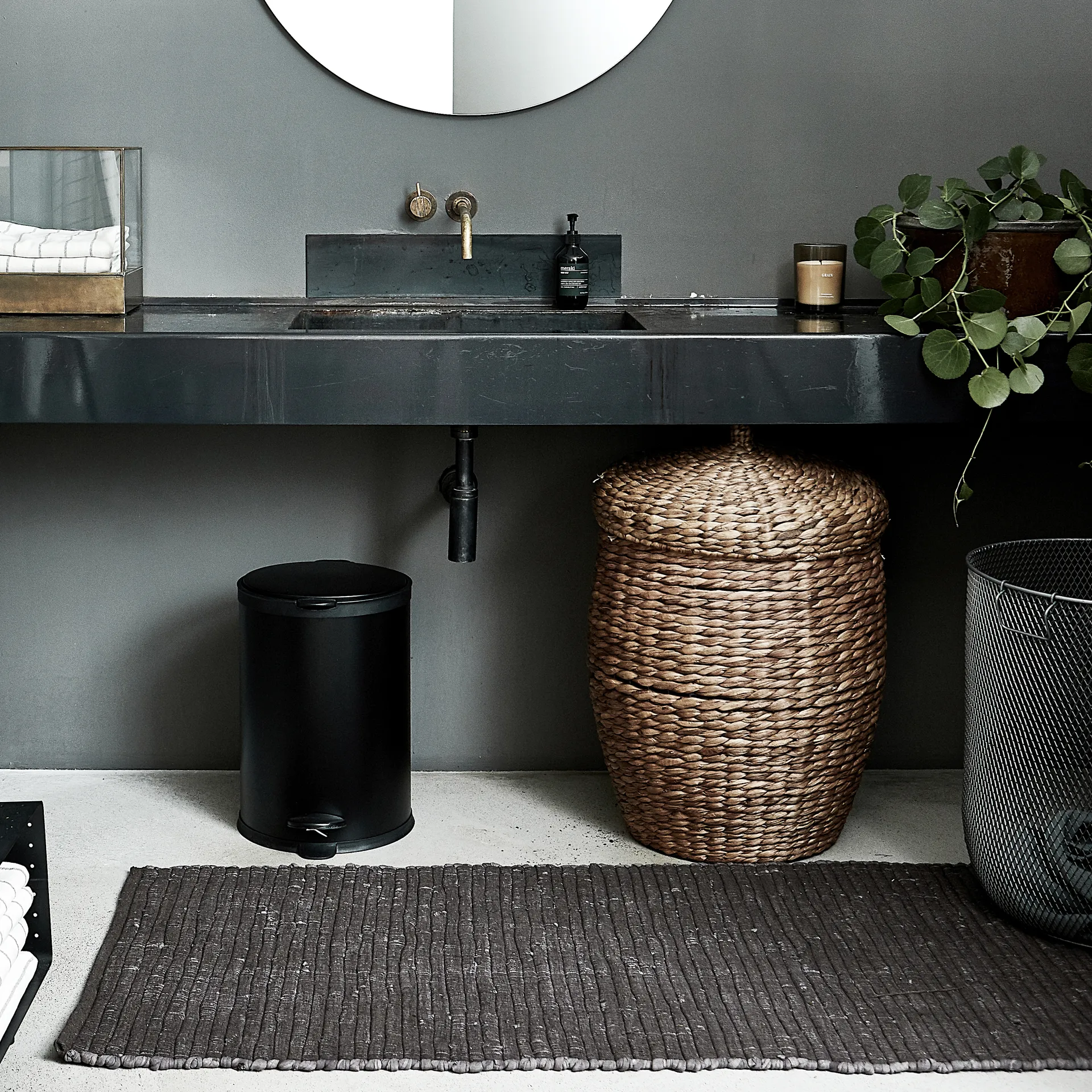 Tapete Chindi 70x160 cm, Cinza House Doctor