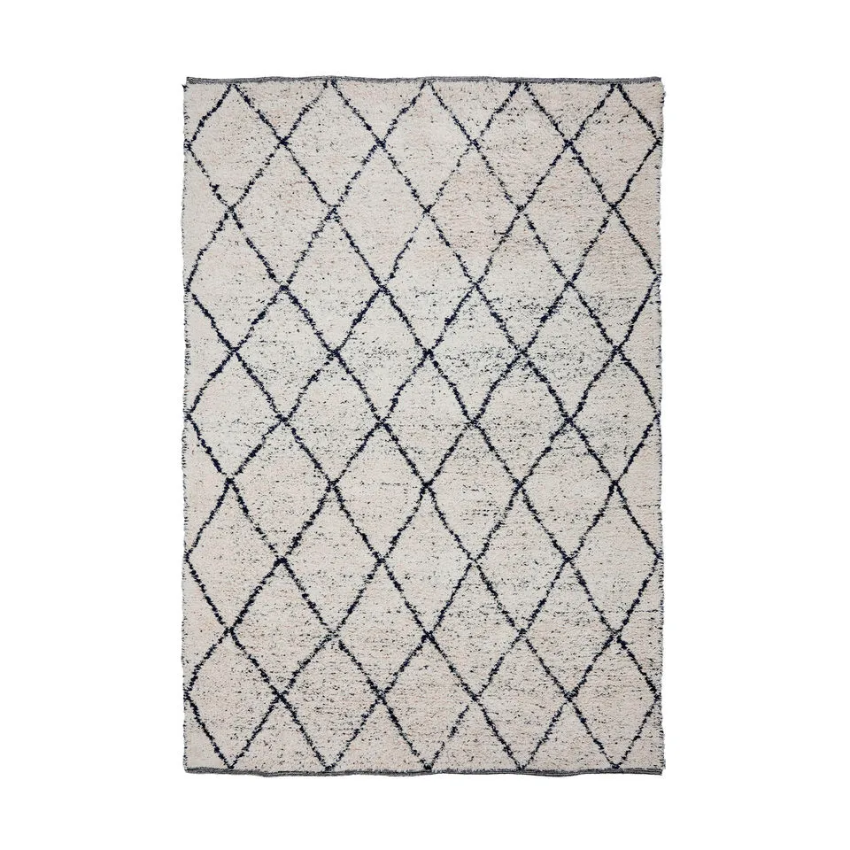 Tapete Cruz, Preto-off white, 140x200 cm House Doctor