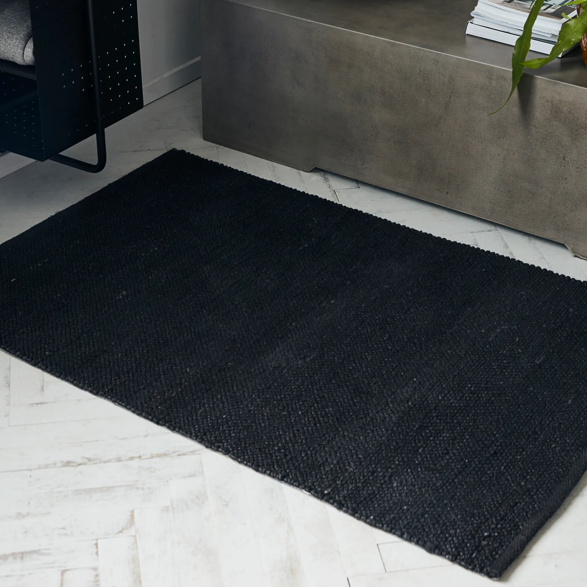 Tapete Hempi 85x130 cm, Preto House Doctor