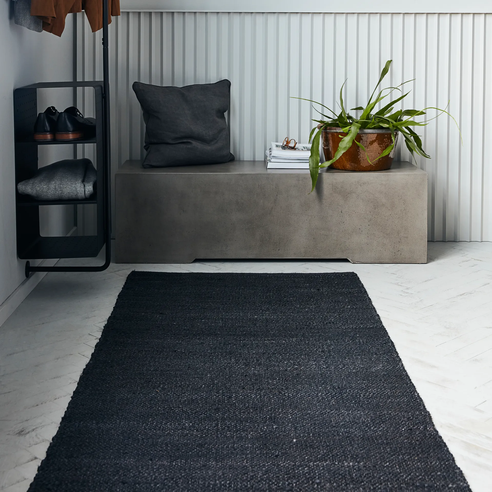 Tapete Hempi 90x300 cm, Preto House Doctor