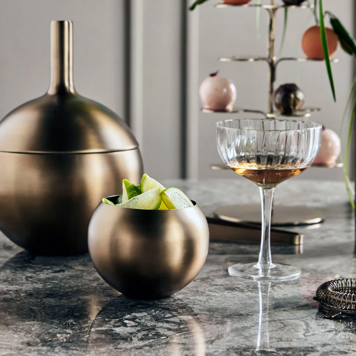 Tigela Baar Ø12 cm, Latão antigo House Doctor