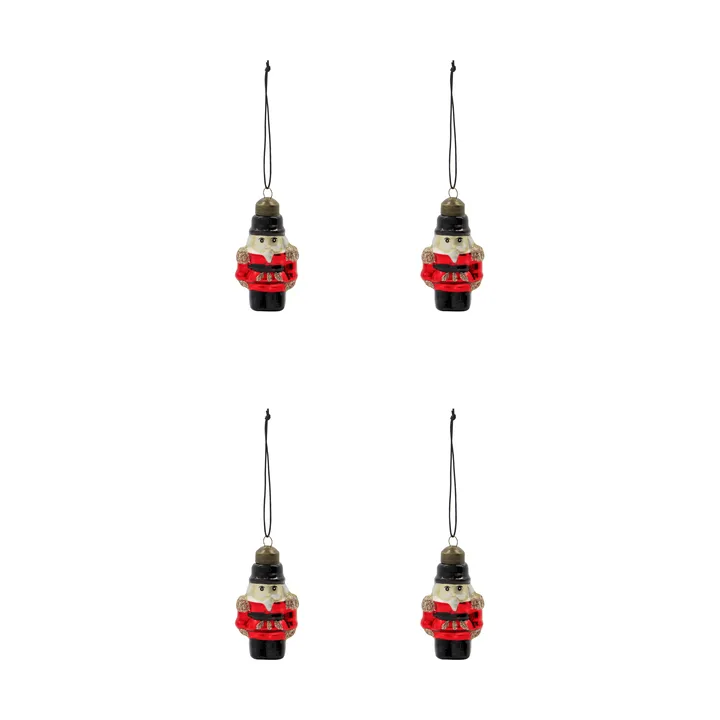 Tino enfeites de Natal, conjunto com 4 peças - Vermelho - House Doctor