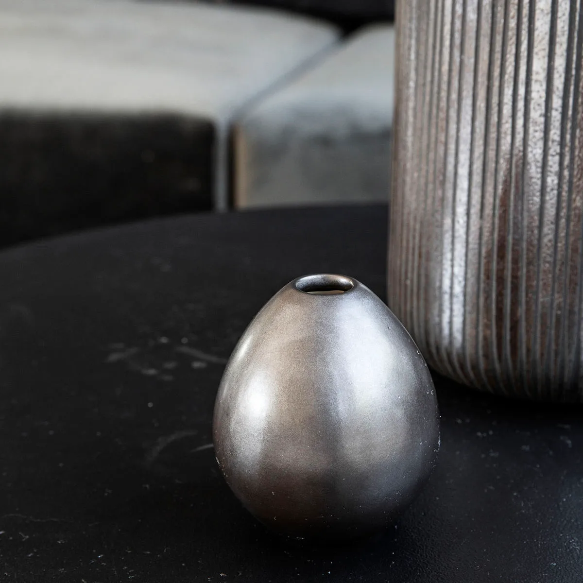 Vaso Baby - Earthenware, Preto mate House Doctor