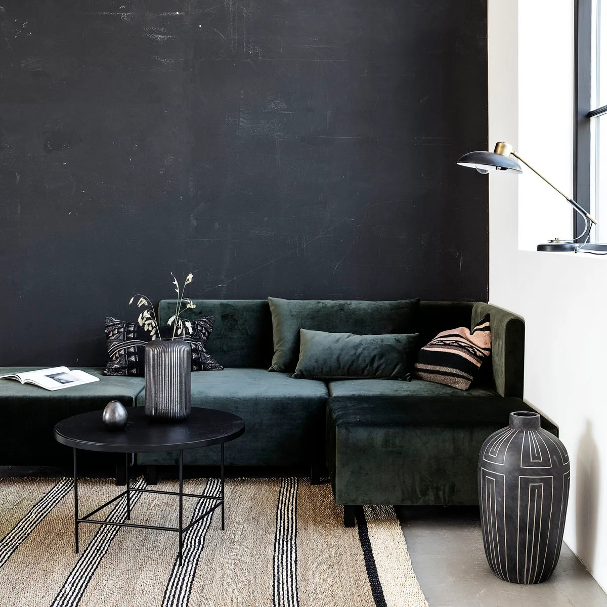 Vaso Baby - Earthenware, Preto mate House Doctor