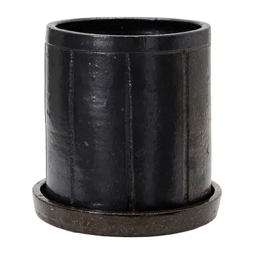 Vaso de flores Julian com prato Ø22 cm - Brown - House Doctor