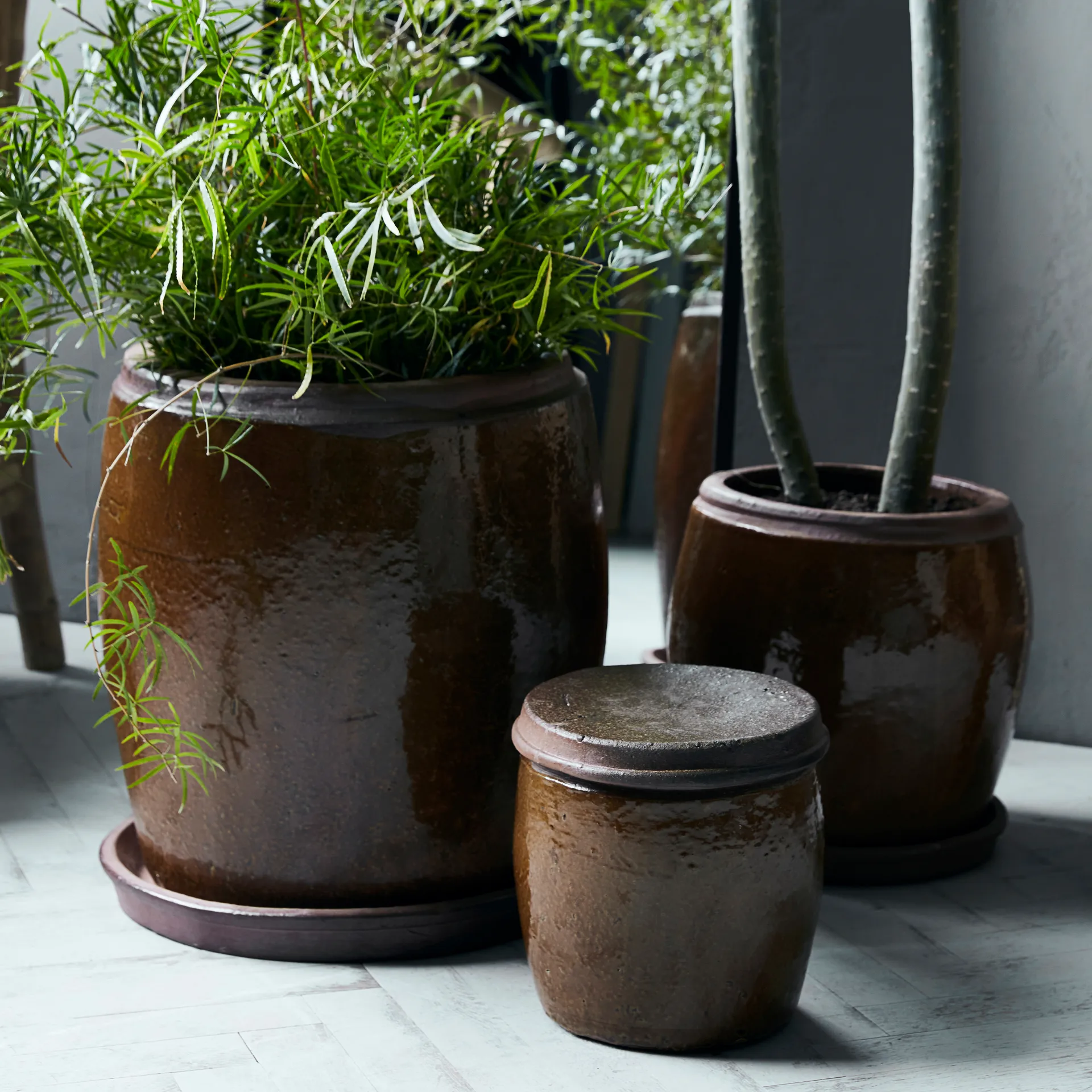 Vaso de flores Khap Ø39 cm, brown House Doctor