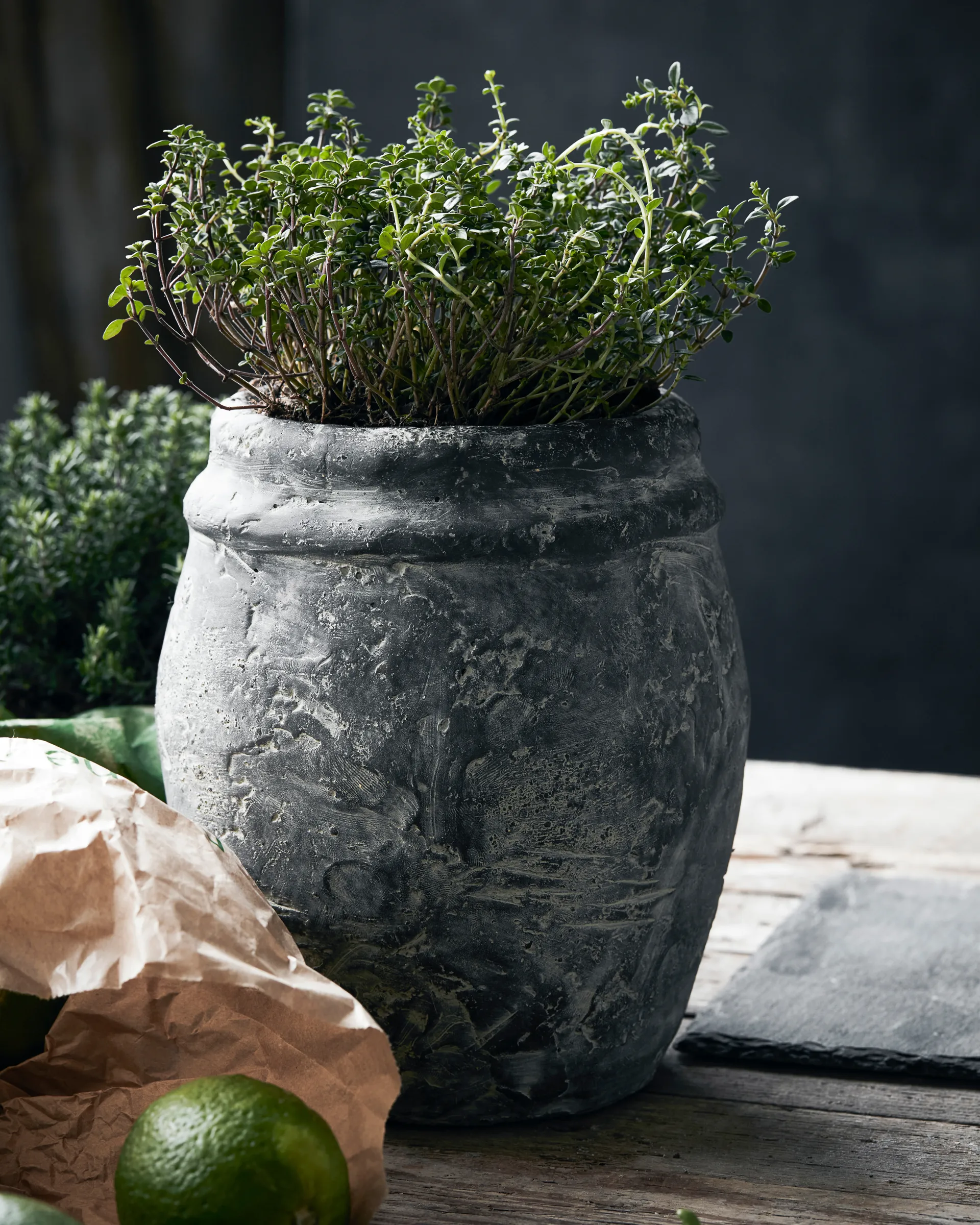 Vaso de flores Rube Ø16 cm, cinza House Doctor