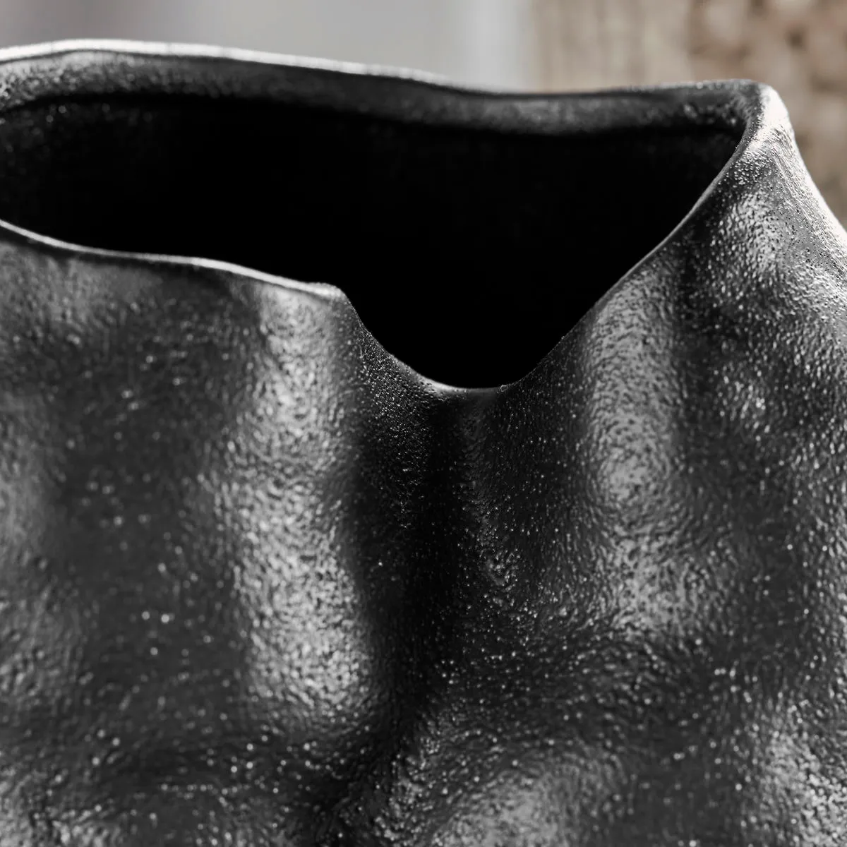 Vaso Fomu 20 cm, Preto House Doctor