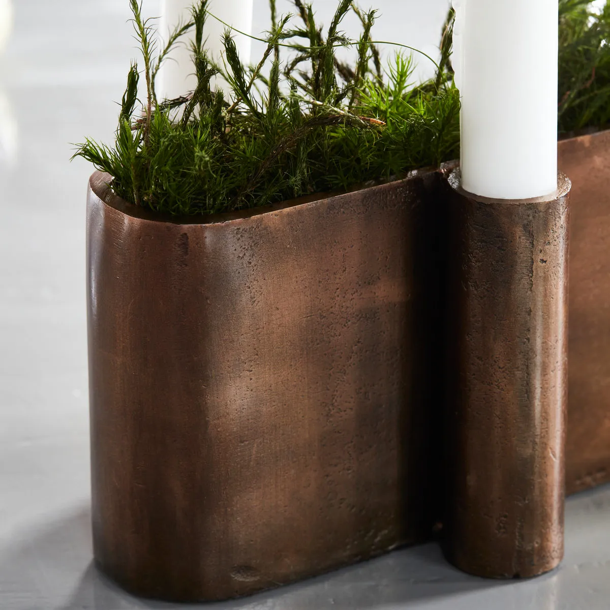 Vela do advento Four oval, Latão antigo House Doctor