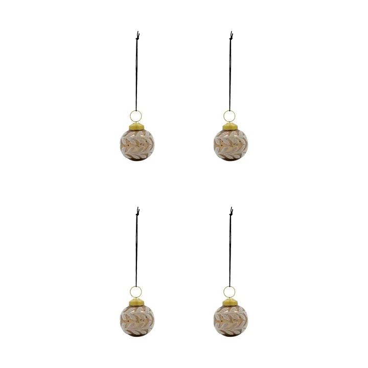 Vellu bola de Natal 4-pack - Areia - House Doctor