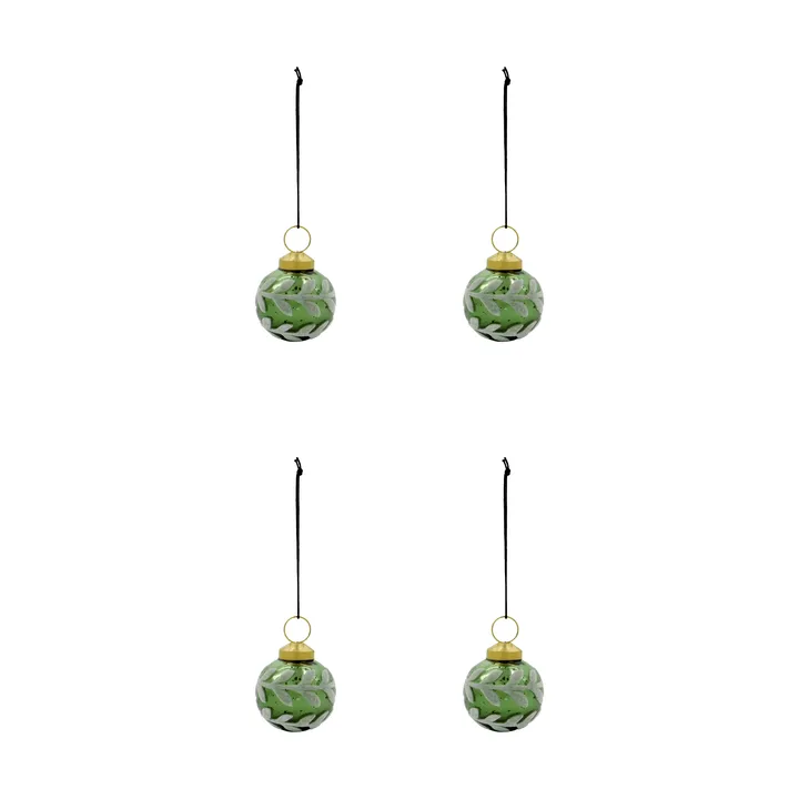 Vellu bola de Natal 4-pack - Verde - House Doctor