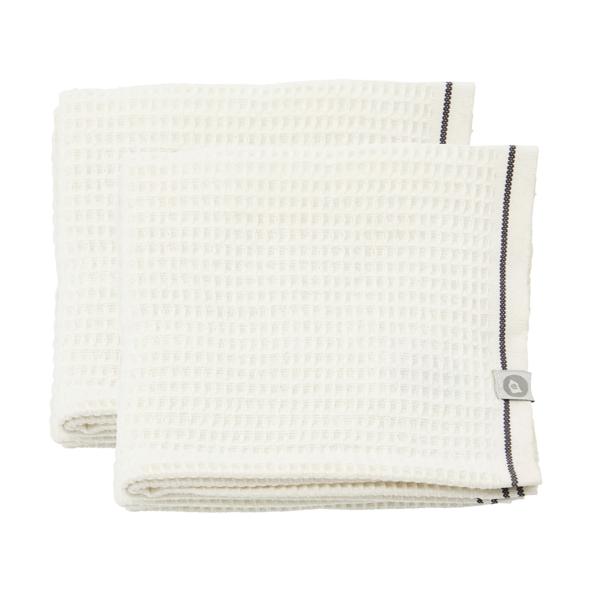 Waffle pano de louça 30x30 cm, conjunto de 2, cinza House Doctor