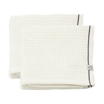 Waffle pano de louça 30x30 cm, conjunto de 2 - cinza - House Doctor