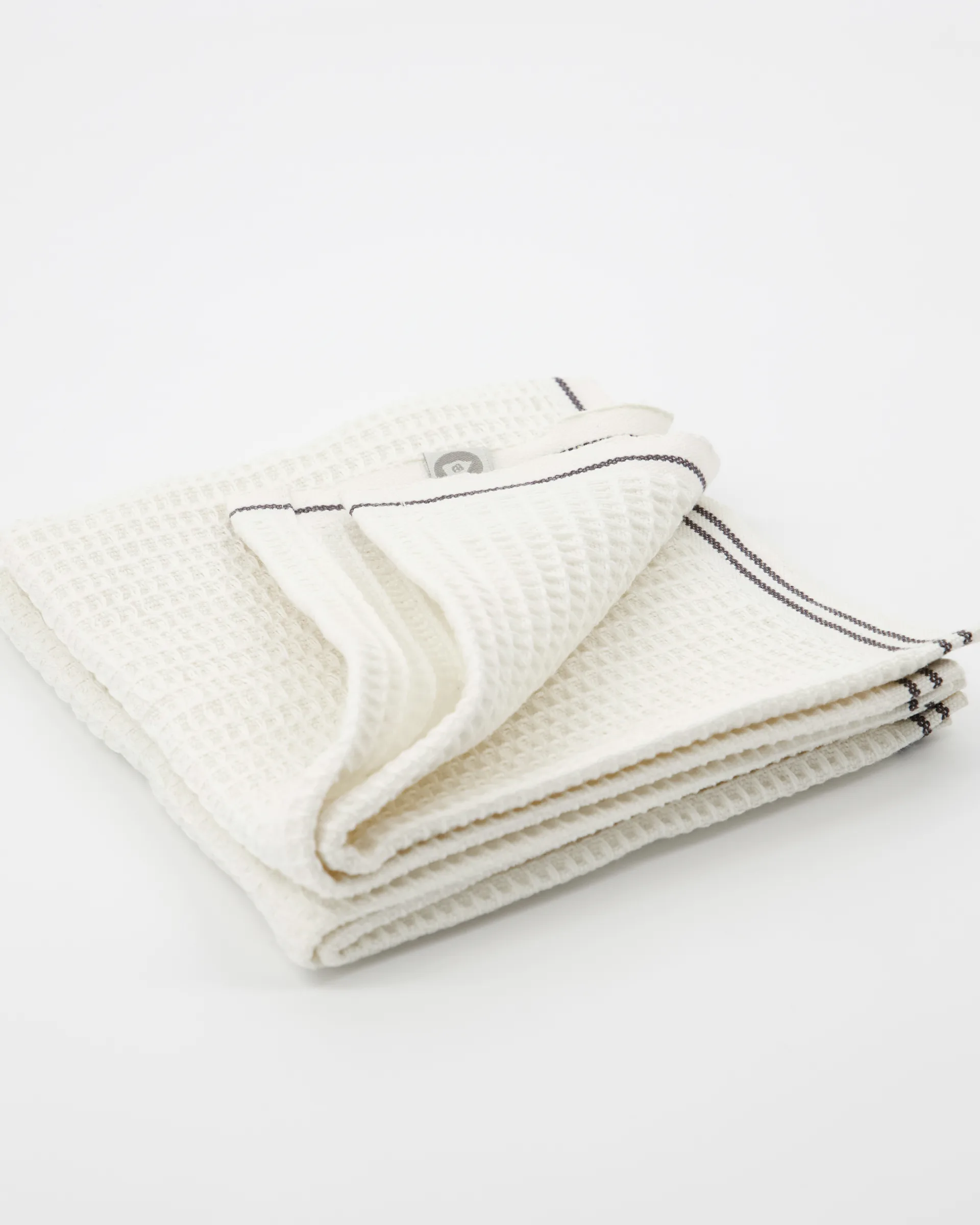 Waffle pano de louça 30x30 cm, conjunto de 2, cinza House Doctor