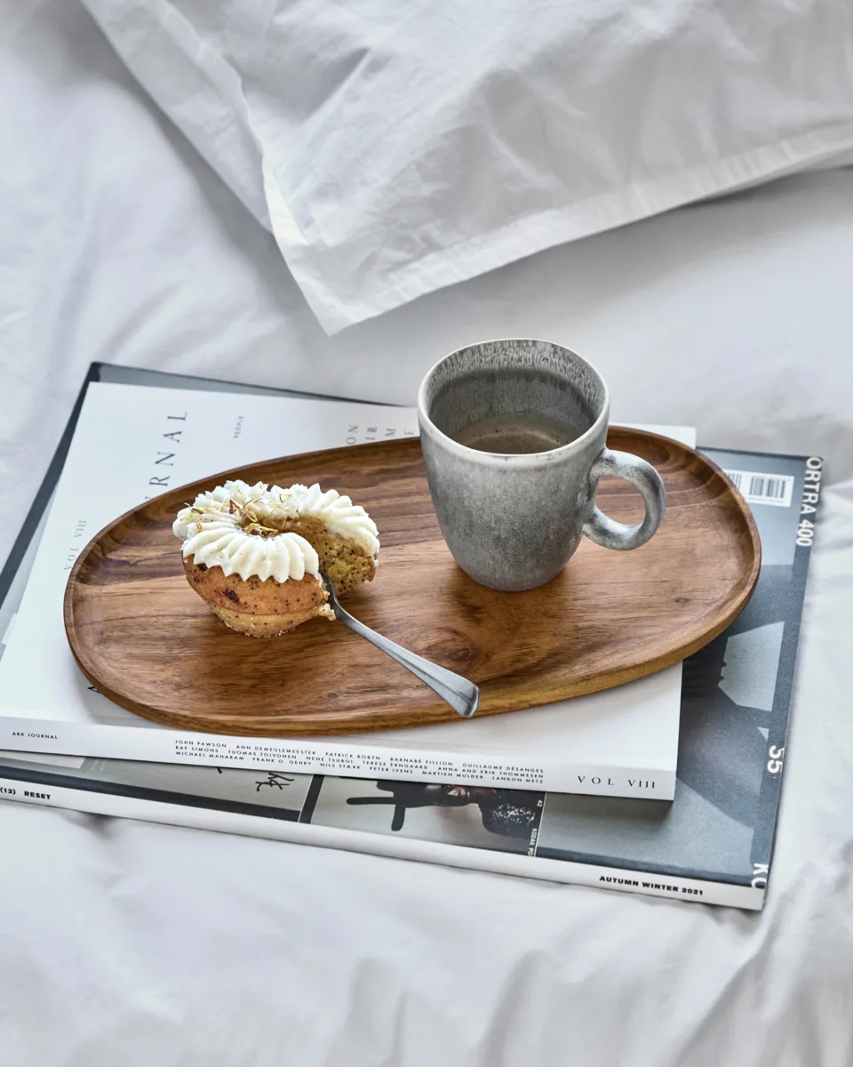 Wood bandeja 19x33 cm 2 unidades, Natural House Doctor