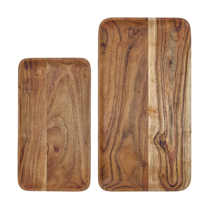 Wood bandeja 2 peças - Natural - House Doctor