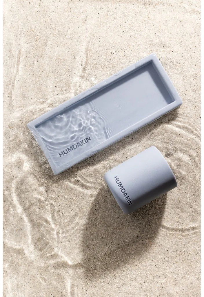 Copo para escova de dentes Humdakin, arenito leve, Blue glass Humdakin