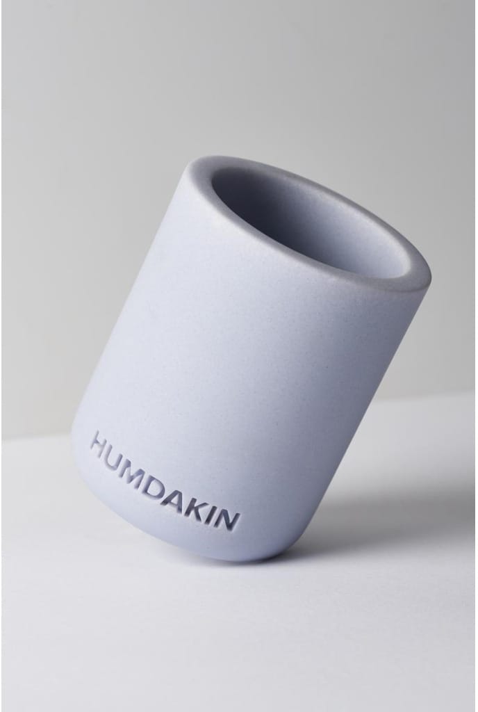 Copo para escova de dentes Humdakin, arenito leve, Blue glass Humdakin