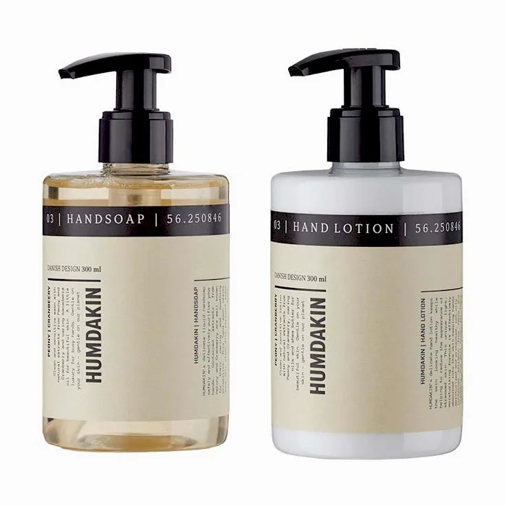 Humdakin conjunto de cuidado de mãos 2 x 300 ml, Peony & cranberry Humdakin