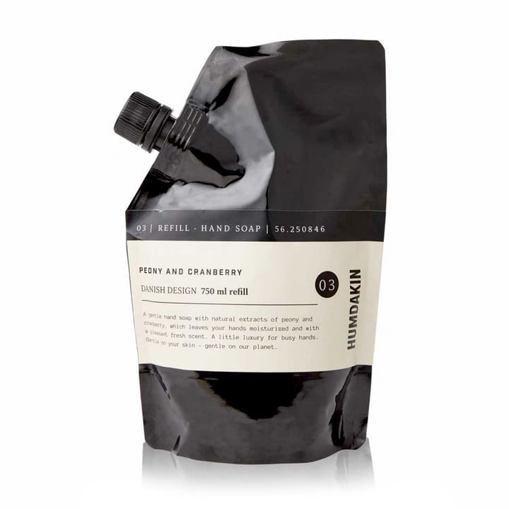 Recarga de sabão de mãos Humdakin 750 ml, Peony & cranberry Humdakin