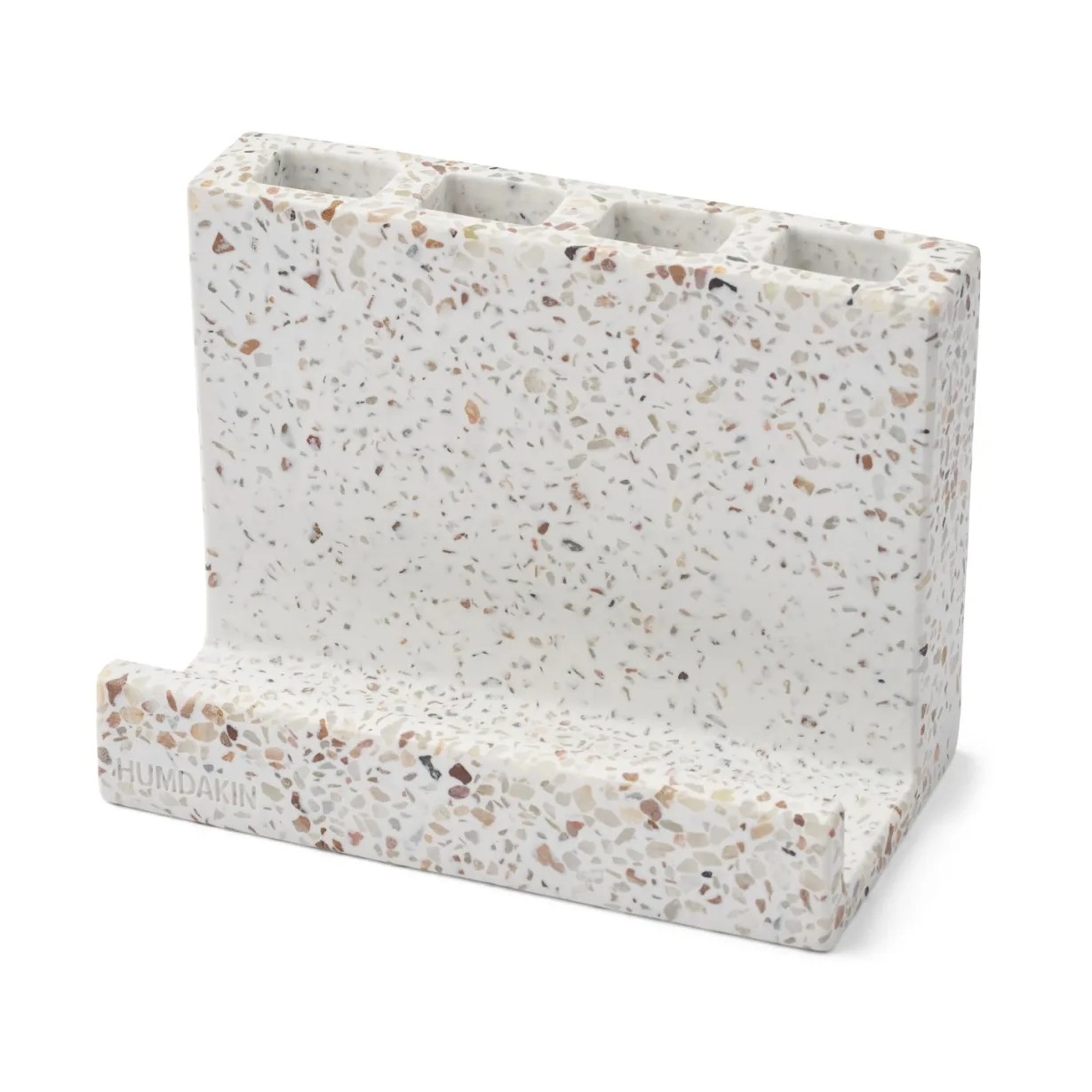Suporte para escova de dentes Humdakin Terrazzo, vermelho-bege Humdakin