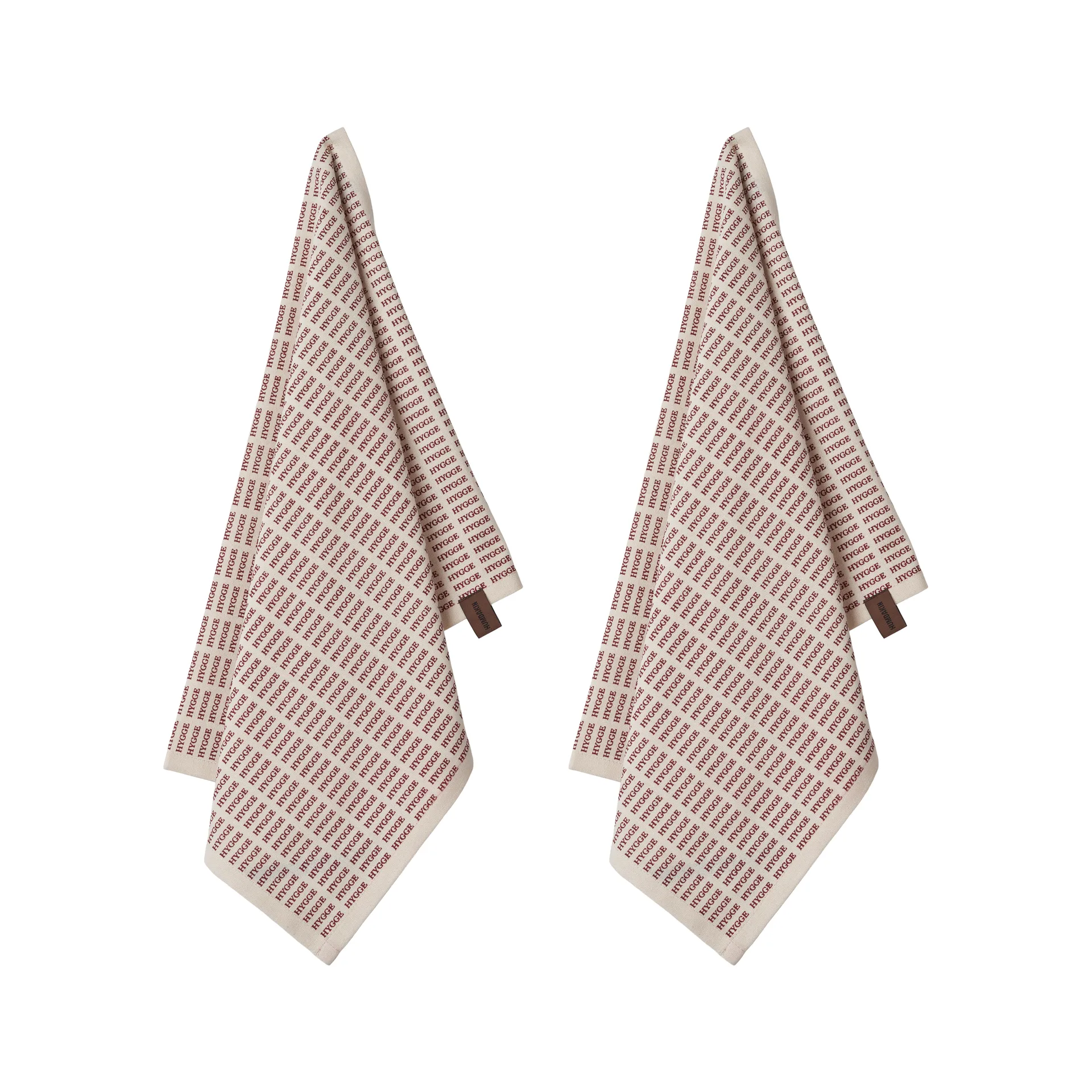 Toalhete de chá Humdakin Notes of Hygge Natal 2 unidades, Off white-red Humdakin