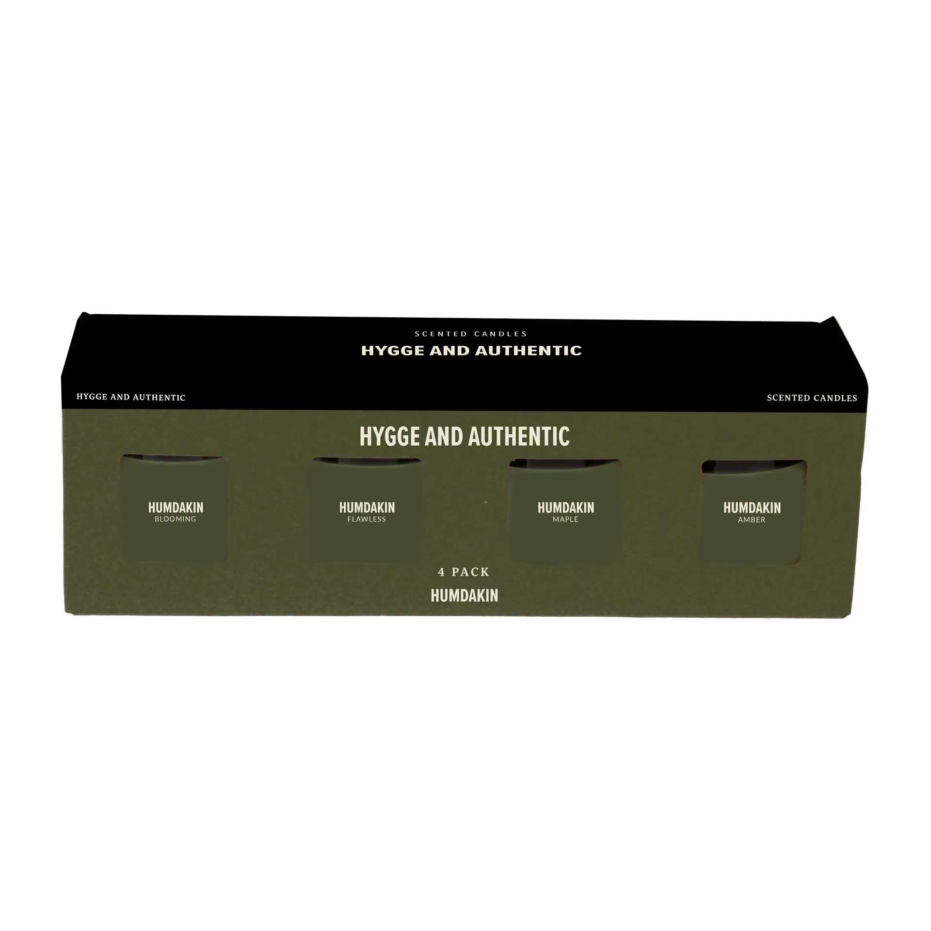 Vela perfumada Humdakin 4-unidades, Hygge and Authentic - verde  Humdakin