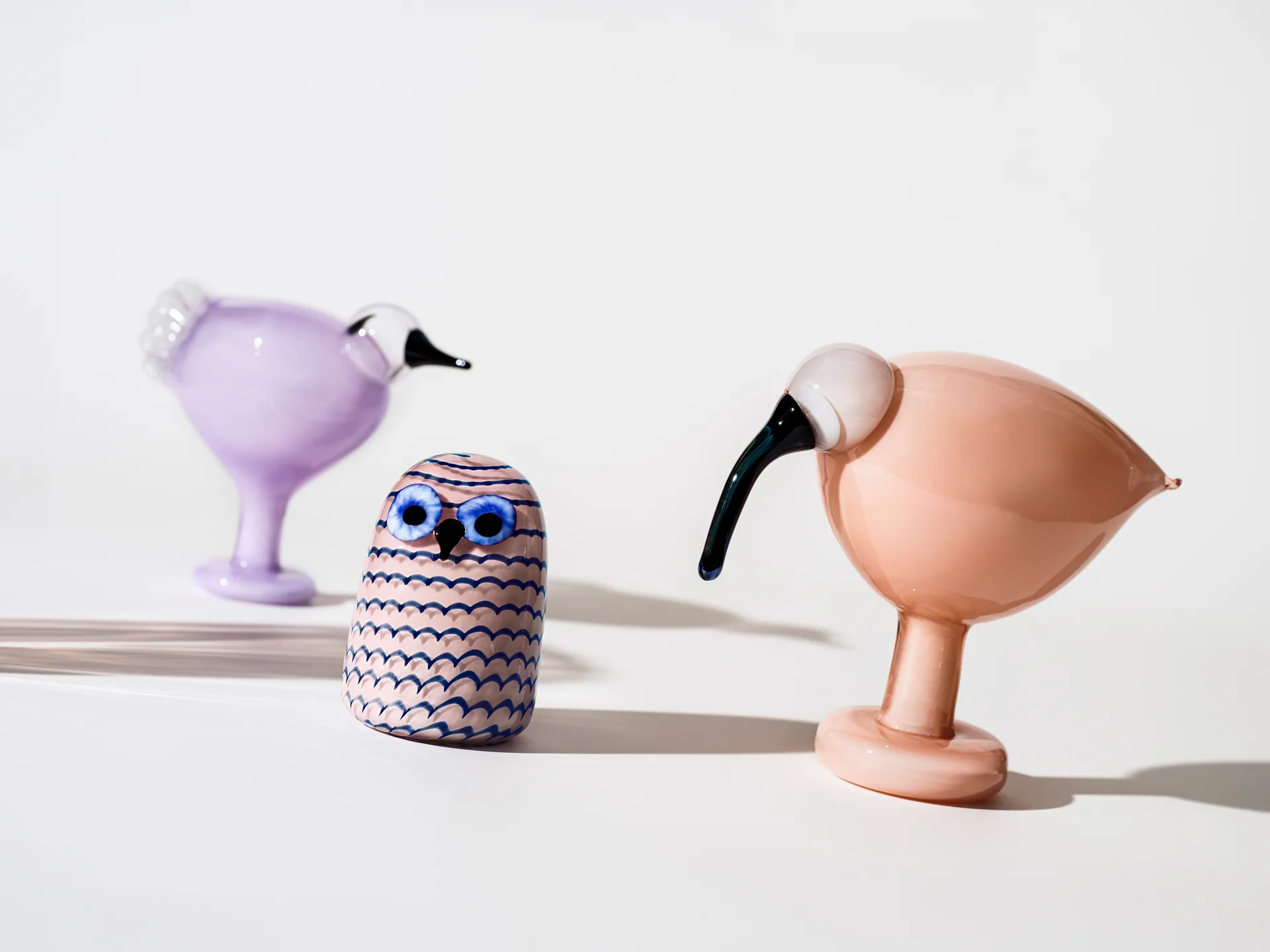 Birds by Toikka coruja pequena, Lilás claro Iittala