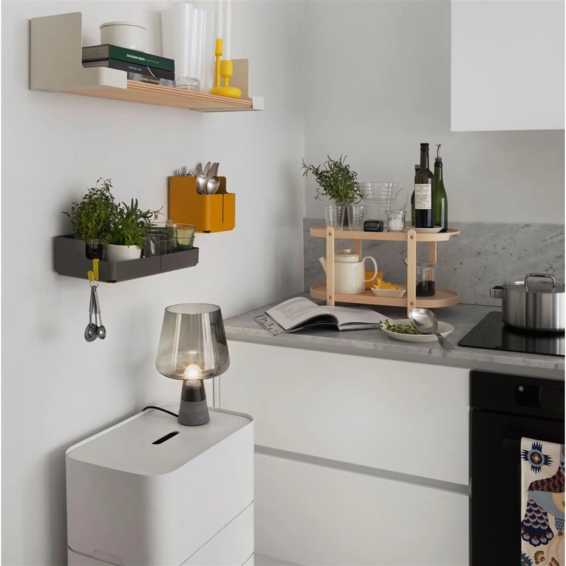 Candeeiro de mesa Leimu 300x200 mm, cinza Iittala