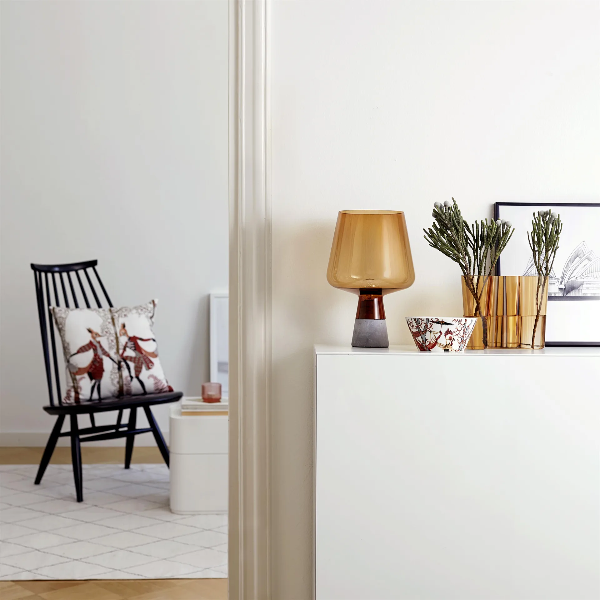 Candeeiro de mesa Leimu 300x200 mm, Cobre Iittala