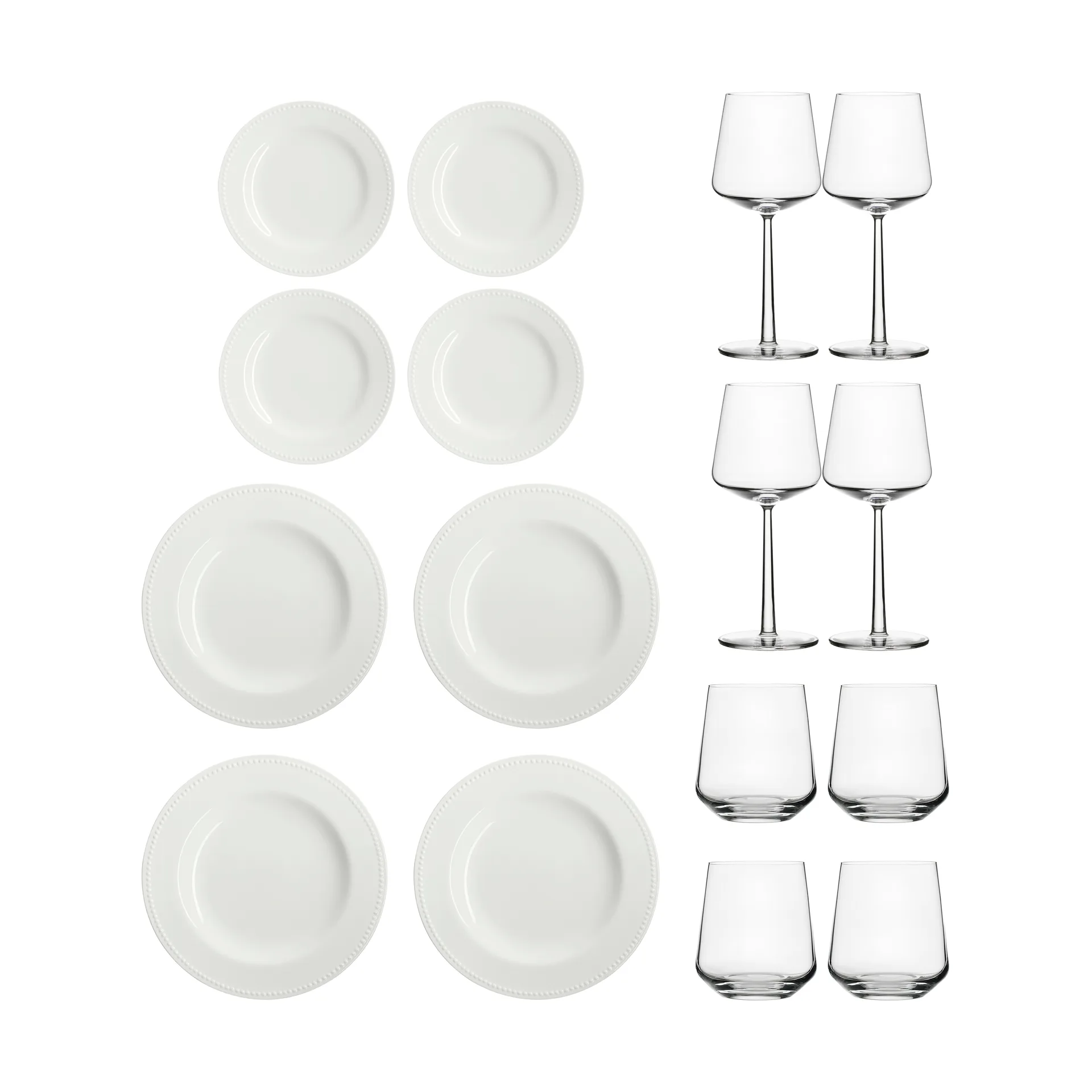 Conjunto inicial jantar Essence & Dots 32 peças - Branco creme Iittala